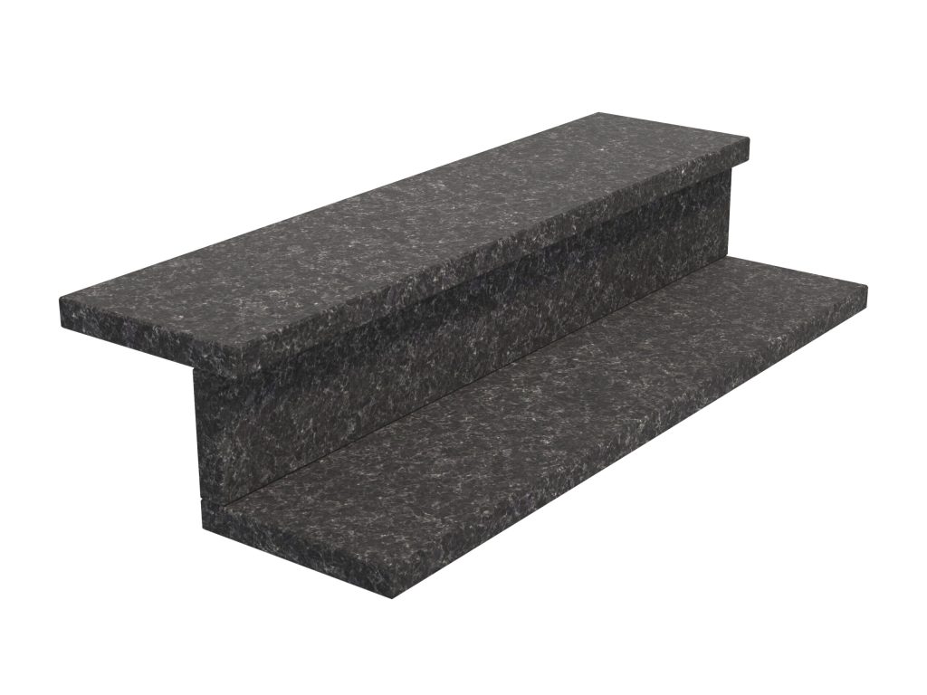 Granit-Treppen Steel Grey 3cm LAPPATO