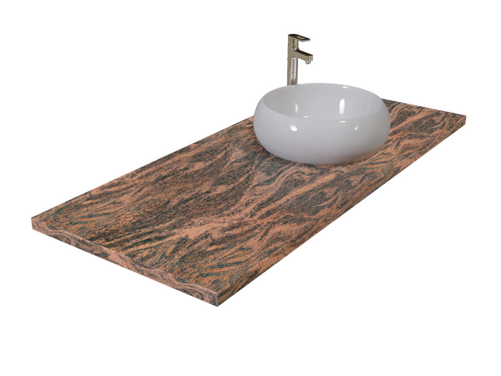 Badezimmer-Arbeitsplatteaus Granit Multicolor Red 3cm