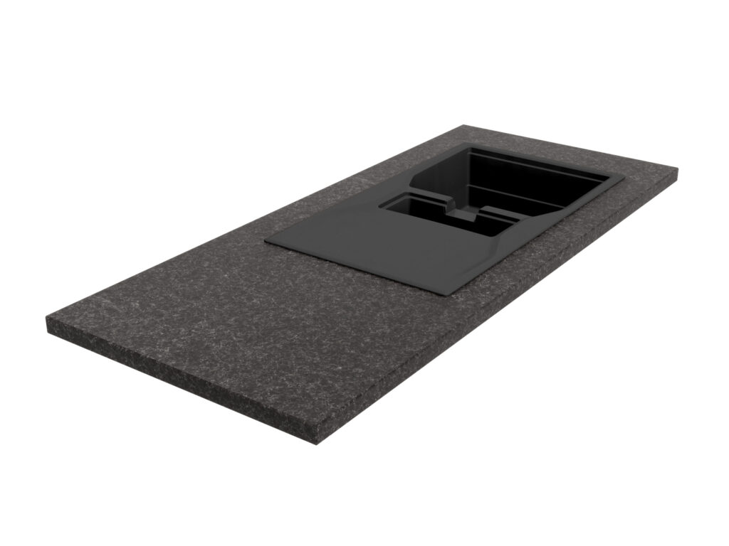 Küchen-Arbeitsplatte aus Granit Black Antracite 3cm LAPPATO