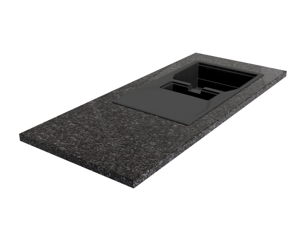 Küchen-Arbeitsplatte aus Granit Black Antracite 2cm