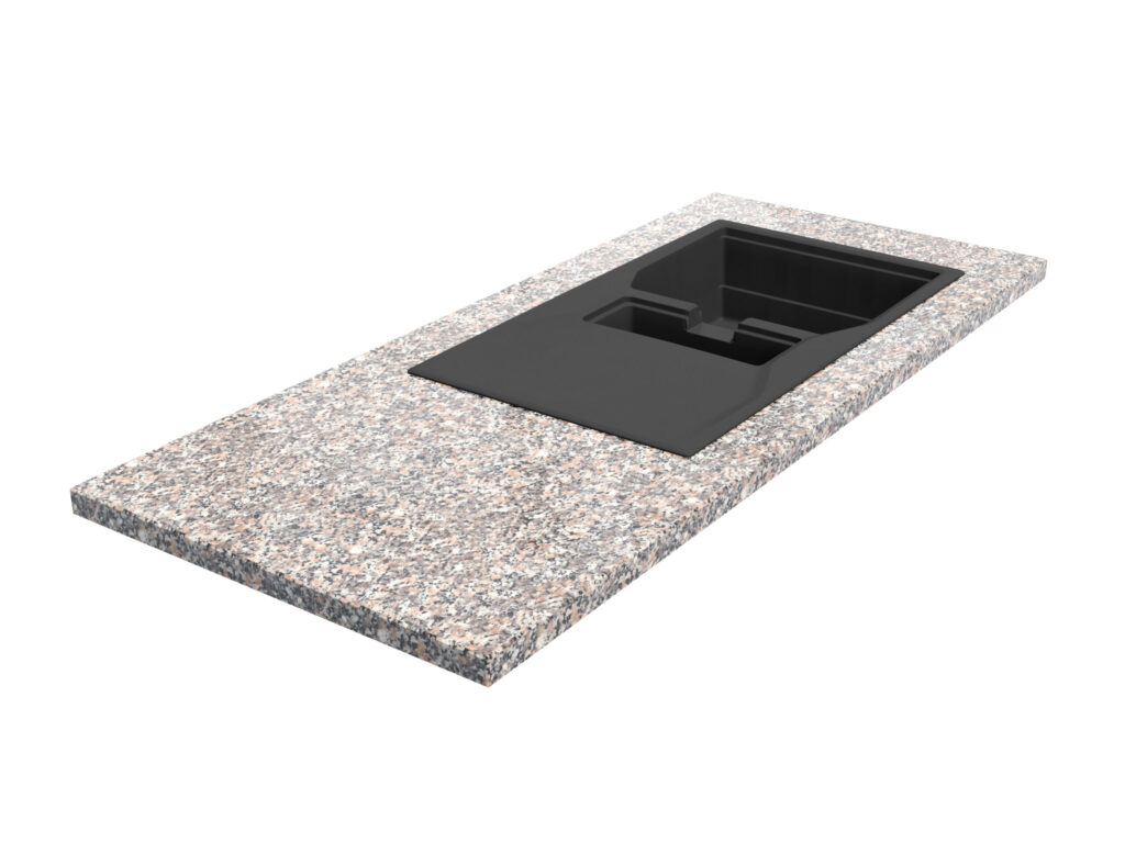 Küchen-Arbeitsplatte aus Granit Rosa Beta 3cm