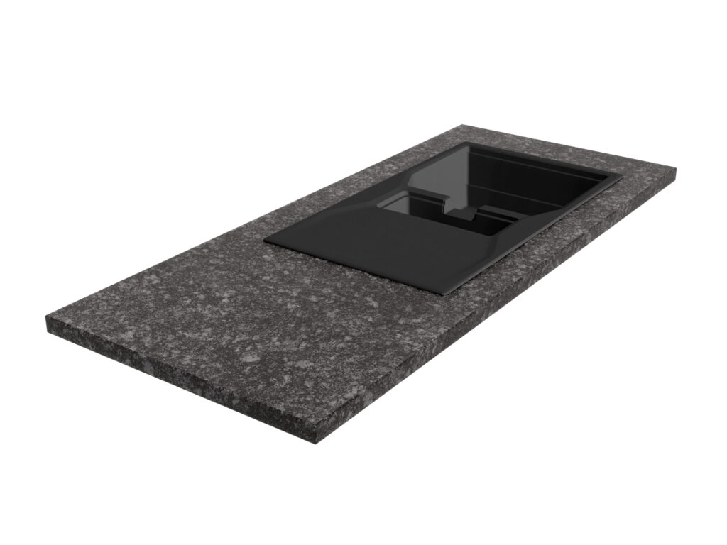 Küchen-Arbeitsplatte aus Granit Steel Grey 2cm LAPPATO