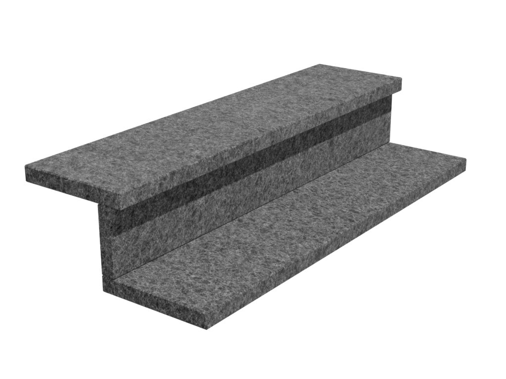Granit-Treppen Black Antracite 2cm GEFLAMMT