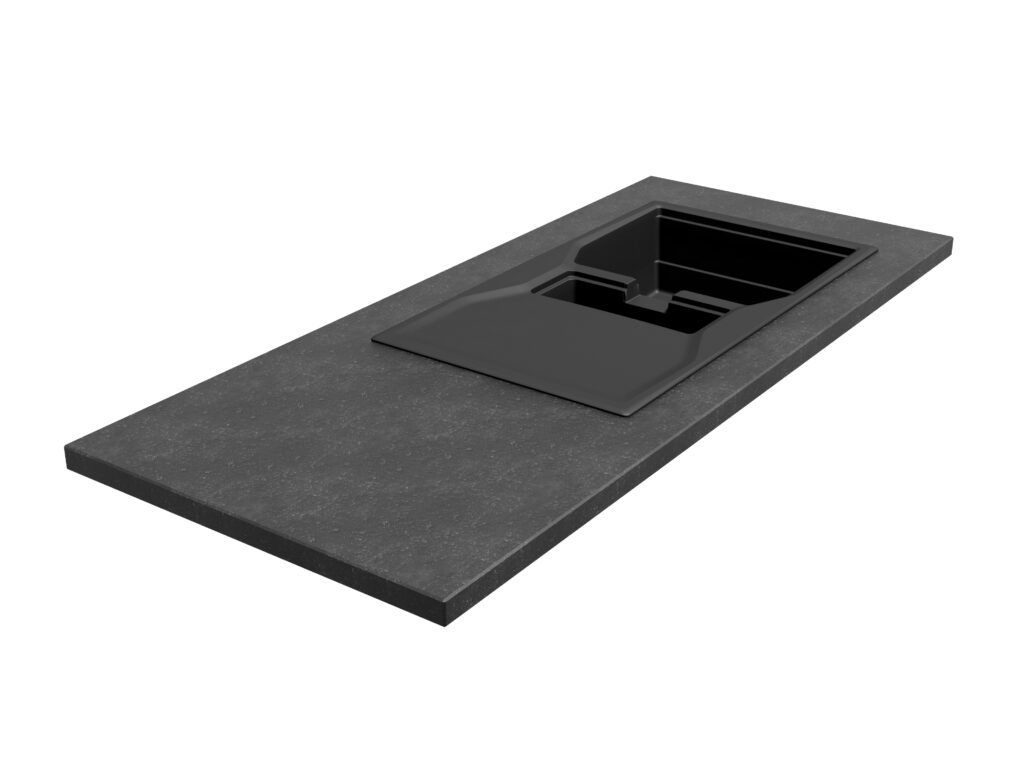 Küchen-Arbeitsplatte aus Granit Absolute Black 2cm LAPPATO