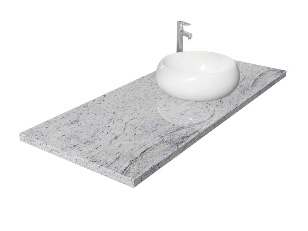 Badezimmer-Arbeitsplatte aus Granit Kashmir White 2cm