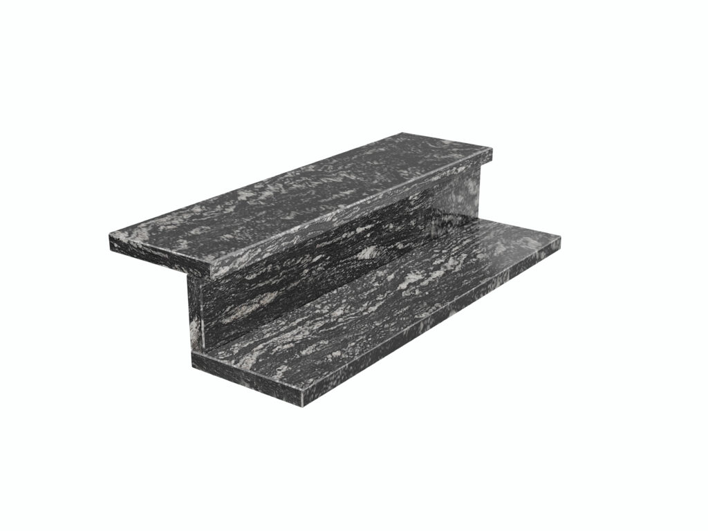 Granit-Treppen Titanium Silver 2cm