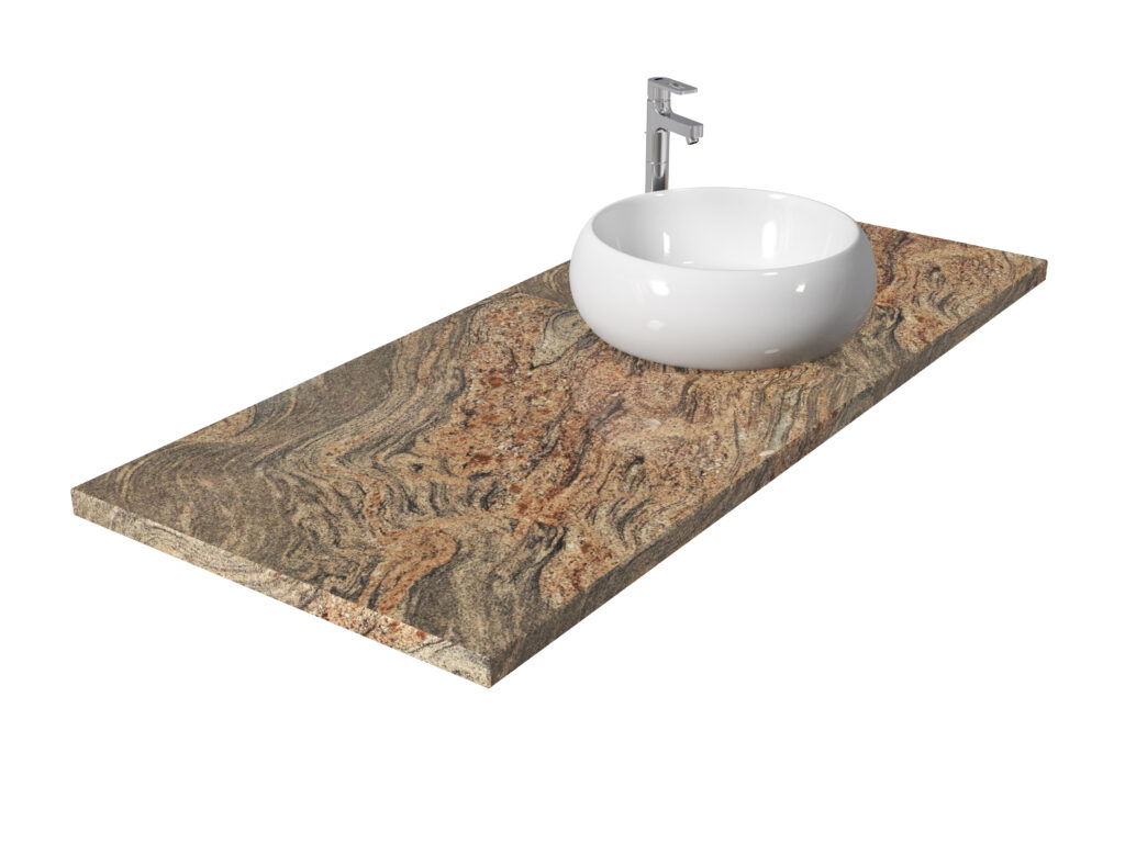Badezimmer-Arbeitsplatte aus Granit Juparana 2cm