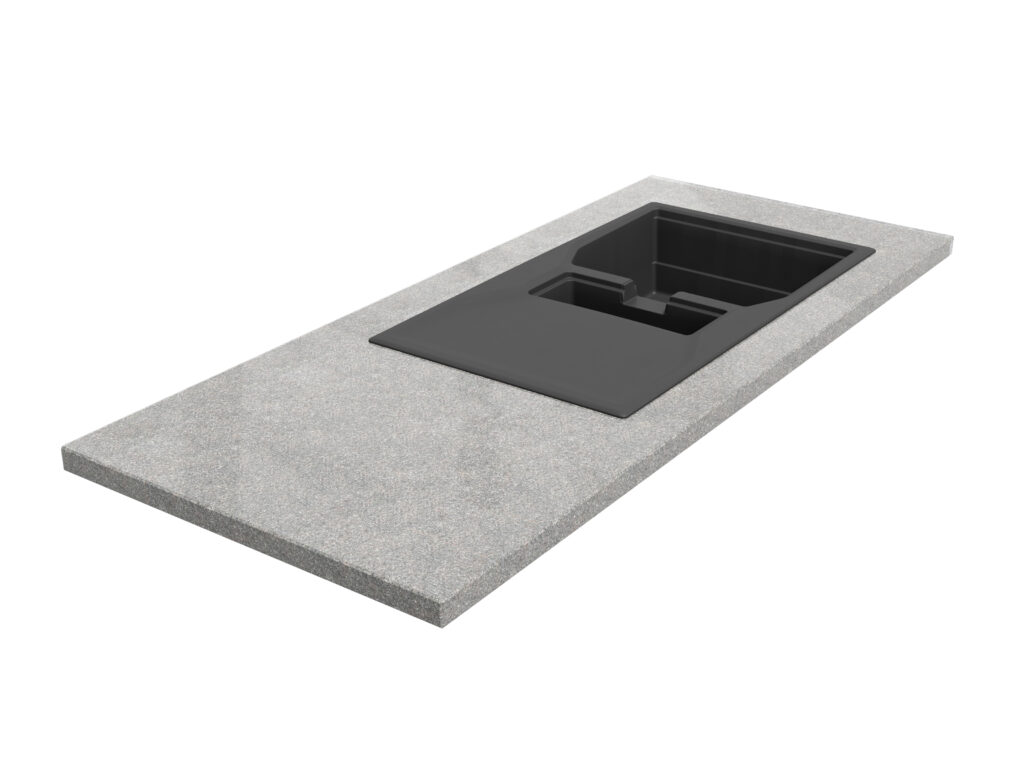 Küchen-Arbeitsplatte aus Granit Nordic Grey 2cm