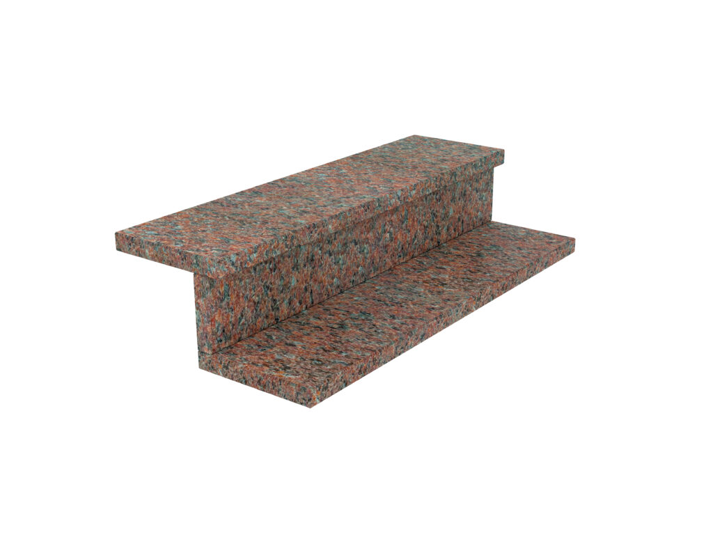 Granit-Treppen Bohus Red 3cm GEFLAMMT