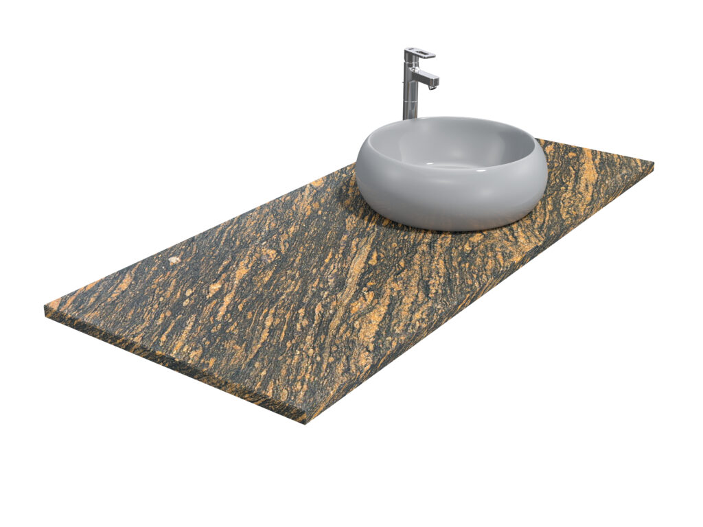 Badezimmer-Arbeitsplatte aus Granit Gold Antracite 2cm LAPPATO