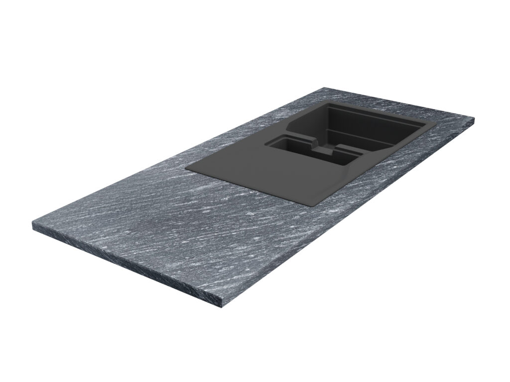 Küchen-Arbeitsplatte aus Granit Silver Antracite 3cm LAPPATO