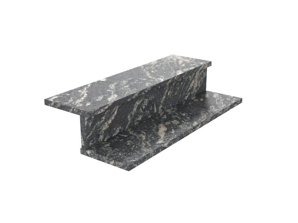Granit-Treppen Titanium Silver 2cm LAPPATO